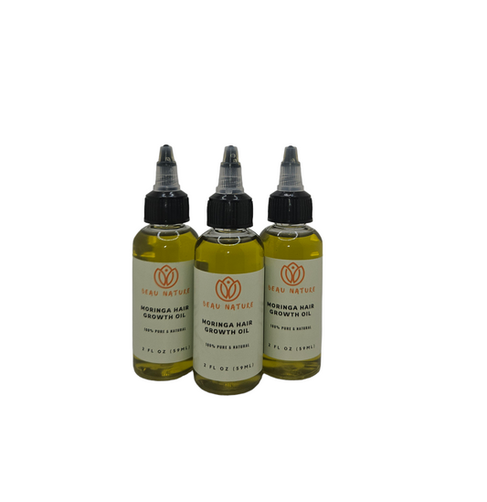 Organic Moringa Hair Growth Oil - 2oz- Pack of 3